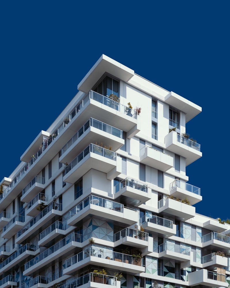White modern residential building